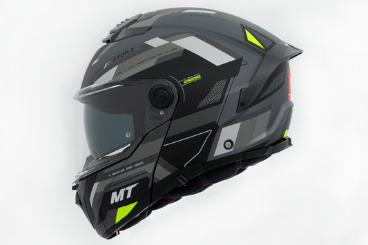 Capacete Mt Helmets Atom 2 SV Bast B2 Cinza Preto Matte