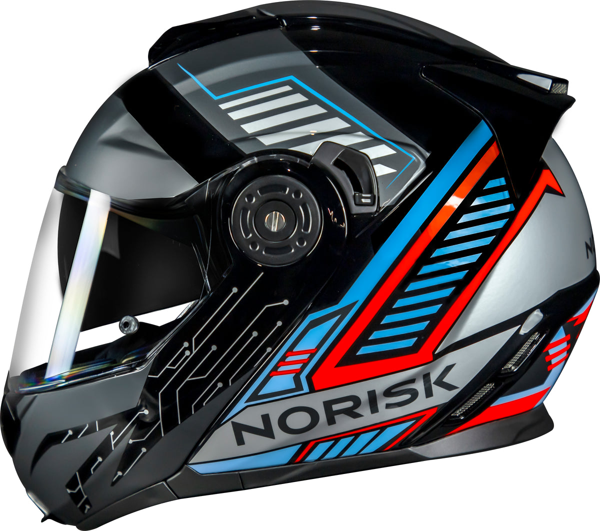 Capacete Norisk Route Charge Preto Azul