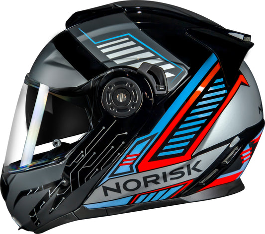 Capacete Norisk Route Charge Preto Azul