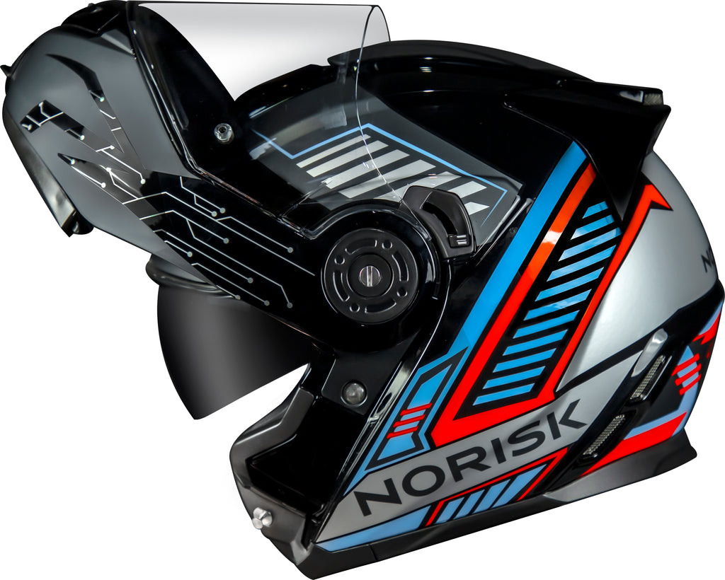 Capacete Norisk Route Charge Preto Azul