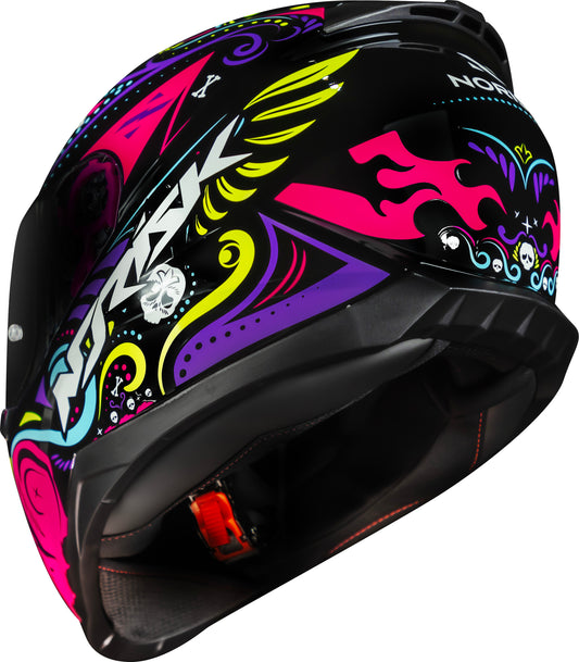 Capacete Norisk Razor Circus Preto Rosa