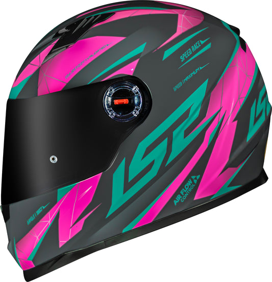 Capacete Ls2 Ff358 Classic Draze Rosa Cinza