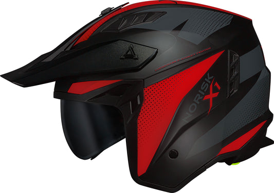 Capacete Norisk Darth II X1 Matte Preto Vermelho