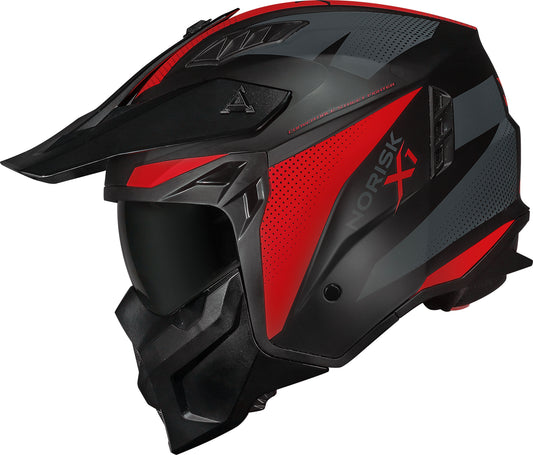 Capacete Norisk Darth II X1 Matte Preto Vermelho