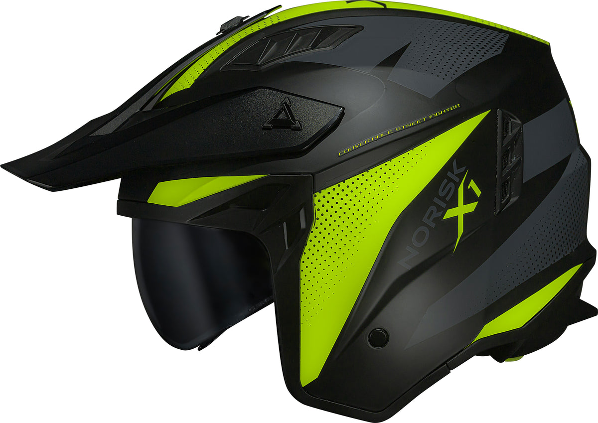 Capacete Norisk Darth II X1 Matte Preto Amarelo