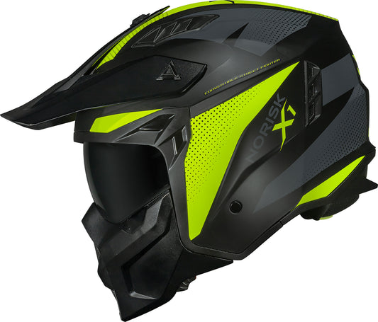 Capacete Norisk Darth II X1 Matte Preto Amarelo