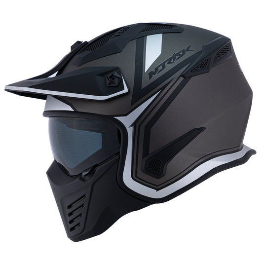 Capacete Norisk Darth Outline Matte Preto Prata