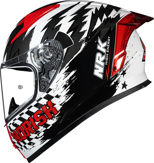 Capacete Norisk Flow Daytona Branco Vermelho