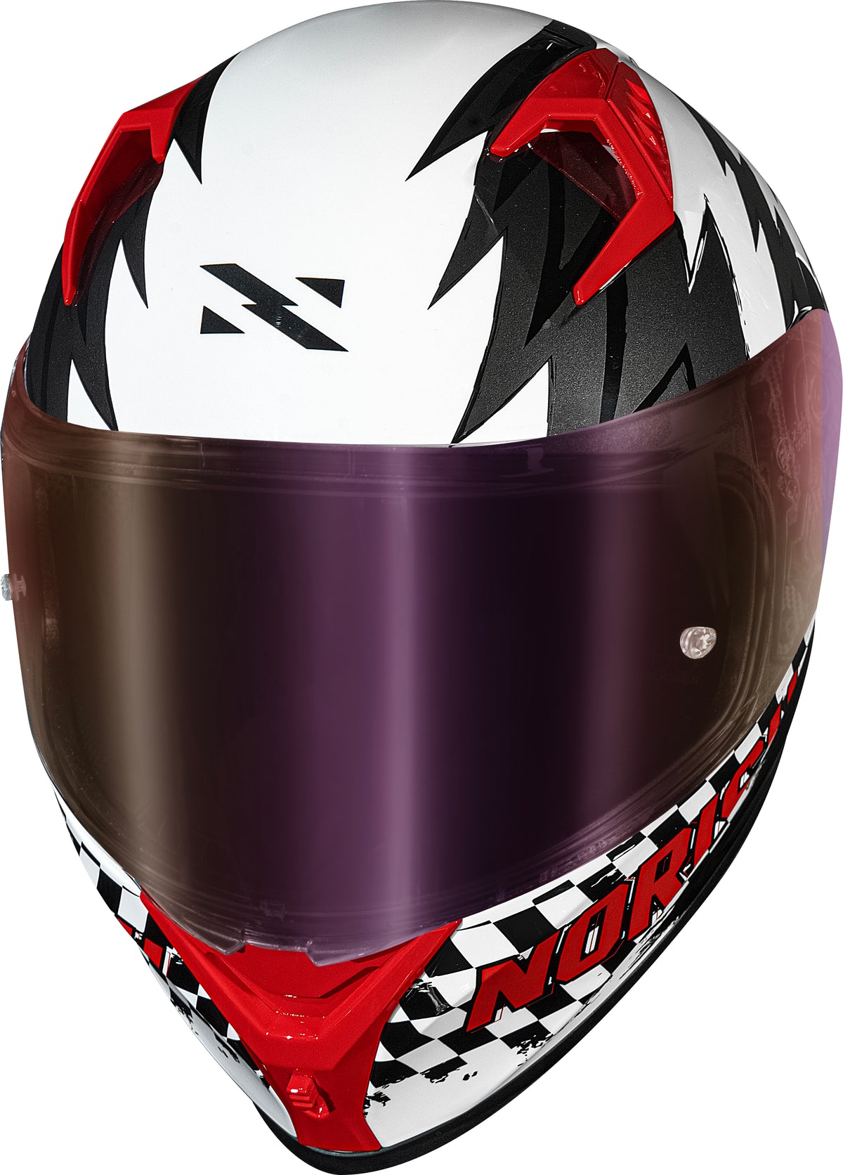 Capacete Norisk Flow Daytona Branco Vermelho
