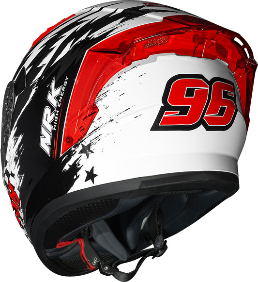 Capacete Norisk Flow Daytona Branco Vermelho