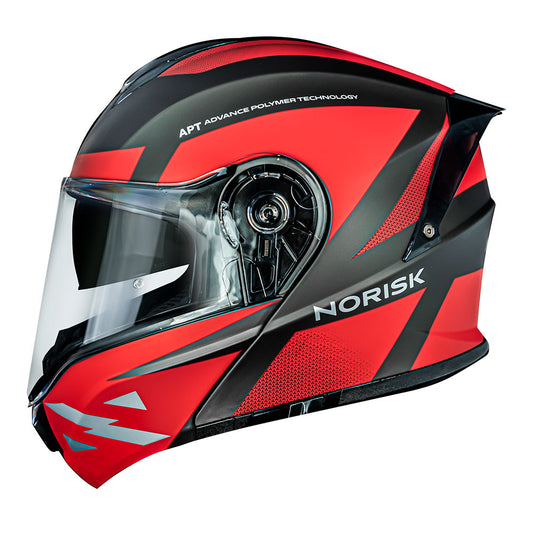 Capacete Norisk Motion Defender Matt TIt Vermelho