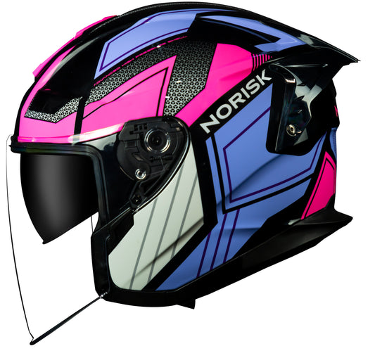 Capacete Norisk Downtown Provenza Preto Rosa