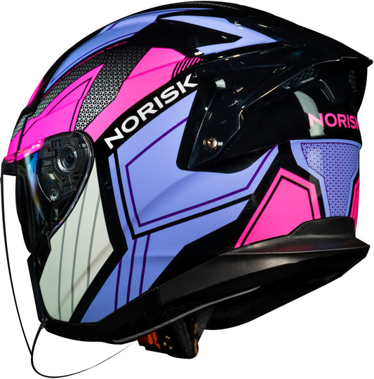 Capacete Norisk Downtown Provenza Preto Rosa