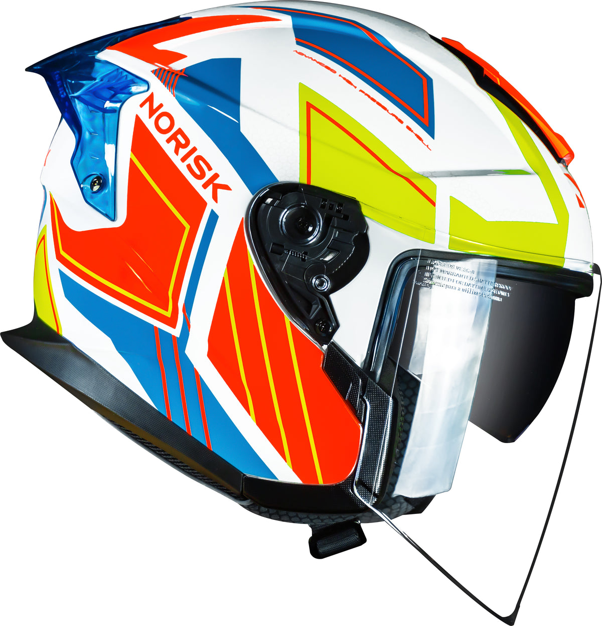 Capacete Norisk Downtown Provenza Branco Laranja