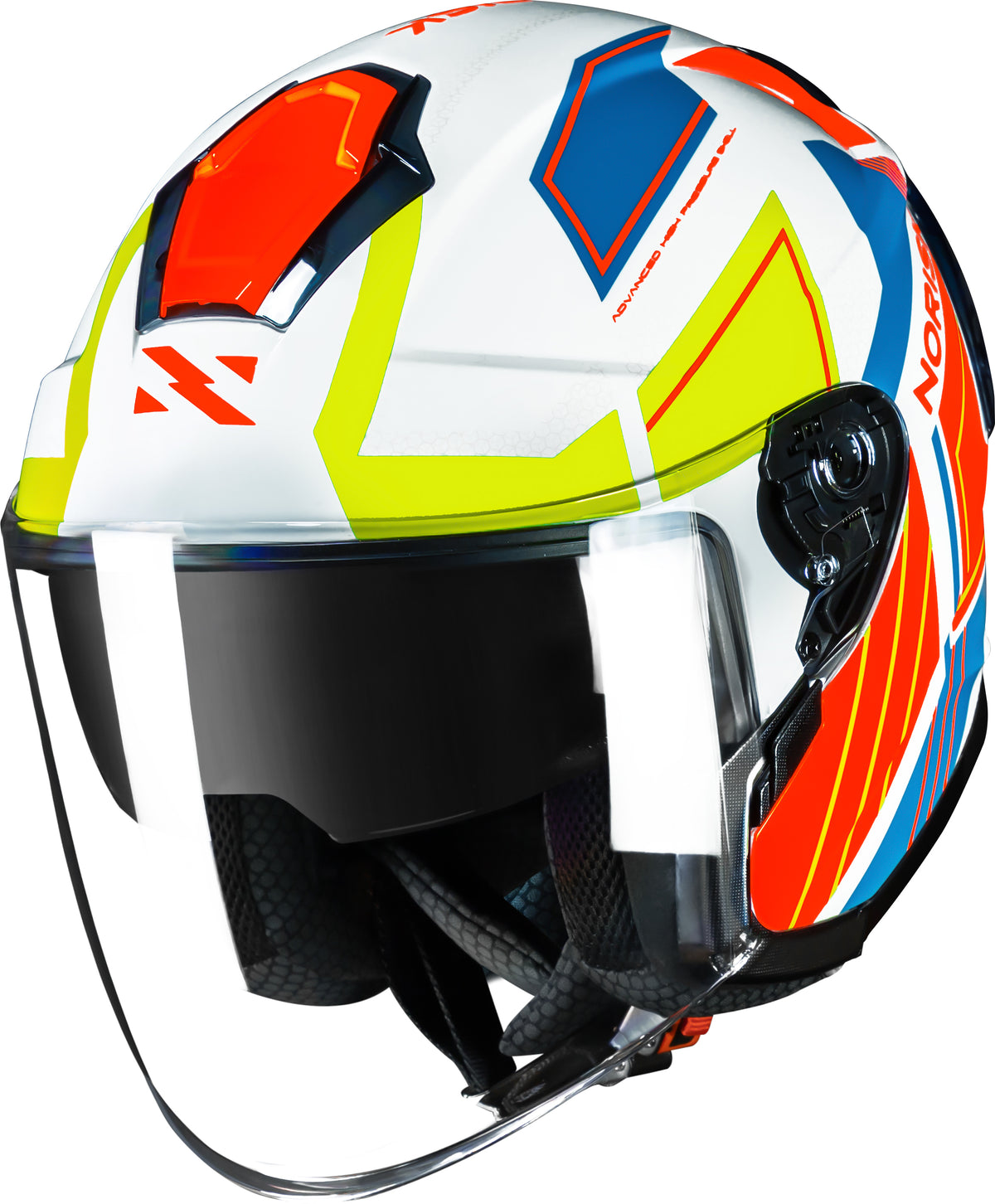 Capacete Norisk Downtown Provenza Branco Laranja