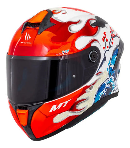 Capacete MT Helmets Targo S Yamanaka 2025 Branco Brilhante
