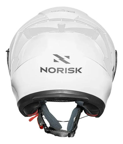 Capacete Aberto Norisk Downtown II Solid com Óculos Solar Interno Branco Brilhante Tamanho 60/L