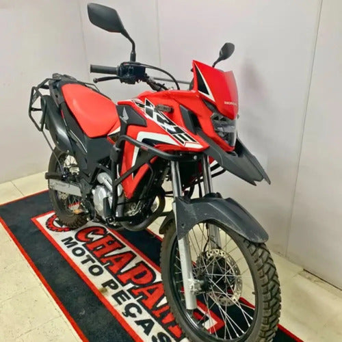 Protetor de Motor com Pedaleira Chapam Honda Xre 300 2010 a 2023 Preto Fosco