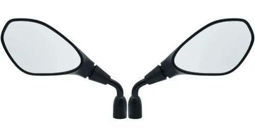 Par de Retrovisores GVS RVG Haste Curta Universal Rosca Yamaha Lente Convexa