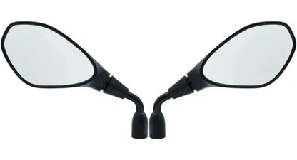Par de Retrovisores GVS RVG Haste Curta Universal Rosca Yamaha Lente Convexa
