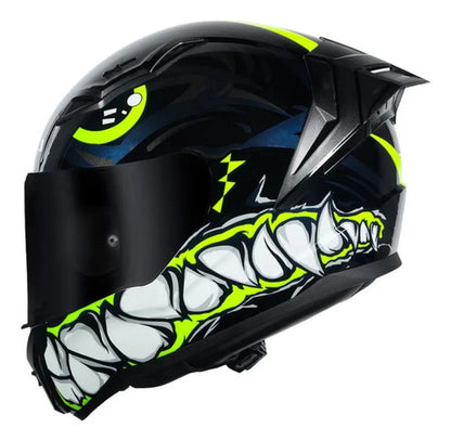 Capacete LS2 FF810 Vigo Sarbul Preto Amarelo Azul Brilhante