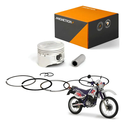 Kit Pistão com Anéis Magnetron Honda Cbx 200 Strada Nx 200 Xr 200r 0,25 mm