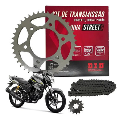 Kit Relação DID sem Retentor Yamaha Fazer 150 2014 a 2025 Factor 150 2016 a 2025 428HS 126L 41/14T