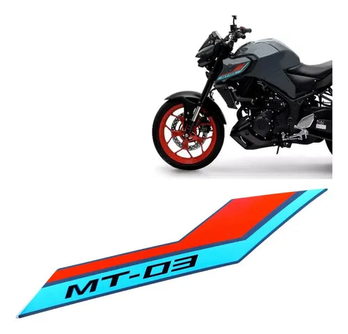 Adesivo da Aba do Tanque Esquerda Yamaha Mt-03 2022 Cinza