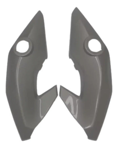 Par de Carenagens Laterais do Farol Paramotos Honda Cg 150 160 Fan Cinza Fosco