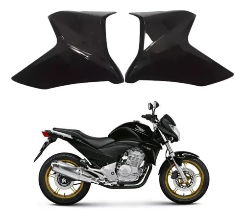 Par de Guias de Ar Abas do Tanque Sem Pintura Paramotos Honda Cb 300r 2013 a 2015 Preto