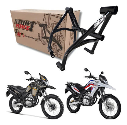 Protetor de Motor Stunt Race Street Cage Honda Xre 300 2009 em diante Preto Brilhante
