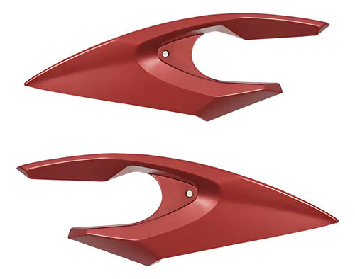 Par de Carenagens Laterais do Farol Paramotos Yamaha Fazer 150 2019 a 2022 Vermelho Fosco