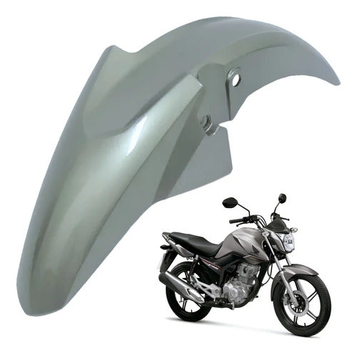 Paralama Dianteiro sem Suporte Paramotos Honda Cg 160 Titan Fan 2016 a 2021 Cinza Tornado