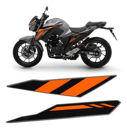 Adesivo da Bananinha Carenagem Lateral do Farol Esquerda Yamaha Fazer Fz25 250 2025 Cinza