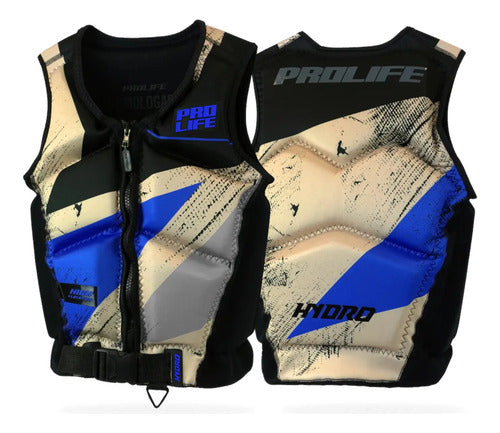 Colete Salva Vidas Homologado Marinha Hydro Citrus Pro Life Sand Blue G1