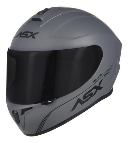 Capacete ASX Draken Solid Cinza Fosco