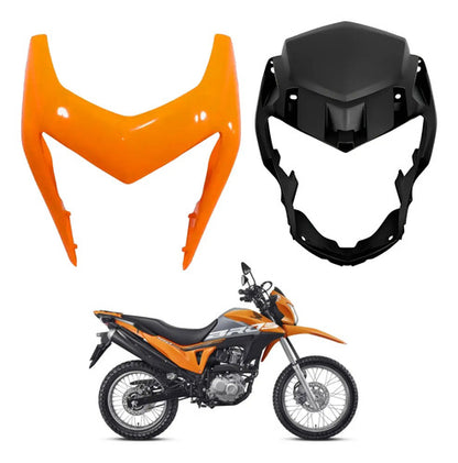 Kit Carenagem do Farol Paramotos Honda Bros 160 2015 a 2021 Laranja