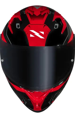 Capacete Norisk Flow Robot com 2 Viseiras e Spoiler Preto Vermelho Tamanho 56/S