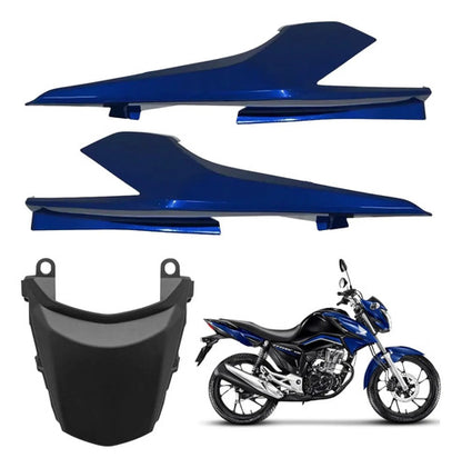 Kit Rabeta Lateral Completa Paramotos Honda Cg 160 Titan 2016 a 2024 Azul