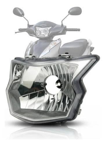 Farol Bloco Óptico sem Lâmpada Smartfox Honda Biz 125 2018 a 2025 Biz 110i 2018 em diante