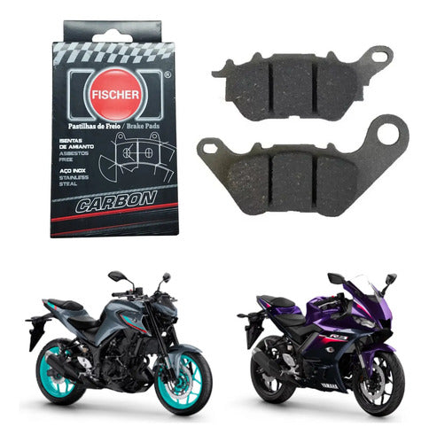 Pastilha de Freio Dianteira Fischer Carbon Yamaha Mt-03 Yzf-R3 2016 a 2025 FJ2790C