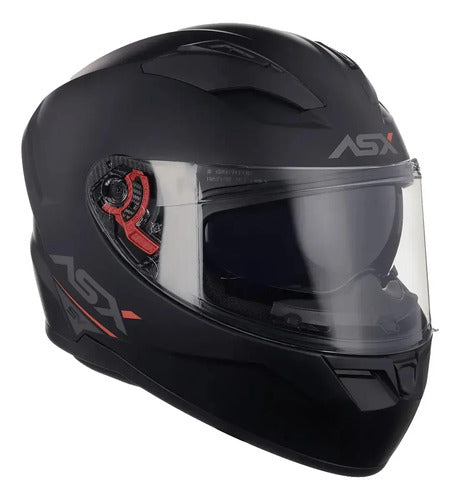 Capacete ASX City SV Solid com Óculos Solar Interno Preto Grafite Fosco