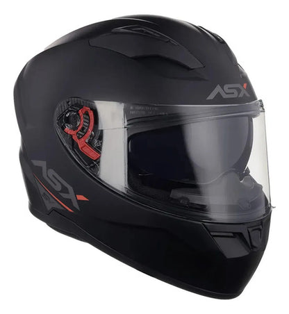Capacete ASX City SV Solid com Óculos Solar Interno Preto Grafite Fosco