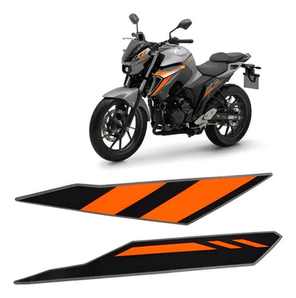 Adesivo da Bananinha Carenagem Lateral do Farol Esquerda Yamaha Fazer Fz25 250 2025 Cinza