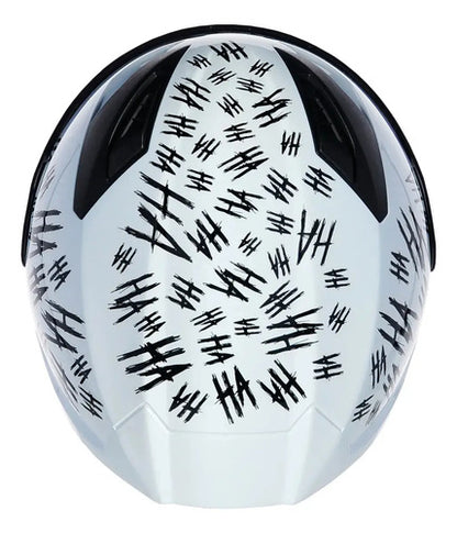 Capacete ASX City Fun Branco Preto Brilhante