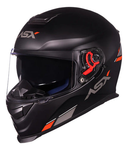 Capacete ASX Eagle SV Solid com Óculos Solar Interno Preto Fosco