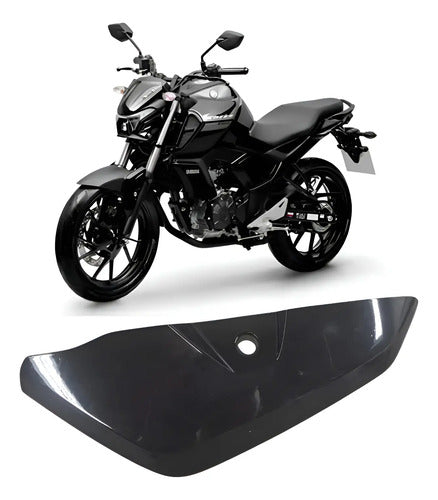 Protetor do Paralama Esquerdo Yamaha Fazer Fz15 150 2023 a 2025 Preto Brilhante