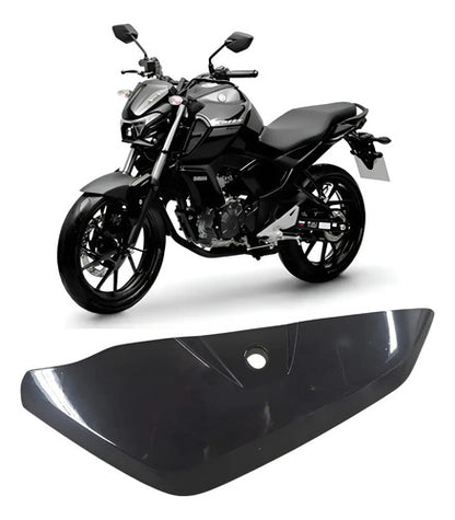 Protetor do Paralama Esquerdo Yamaha Fazer Fz15 150 2023 a 2025 Preto Brilhante
