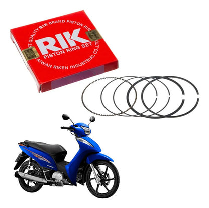 Jogo de Anéis do Pistão RIK Honda Biz Bros Cg 125 Fan 1,00 mm