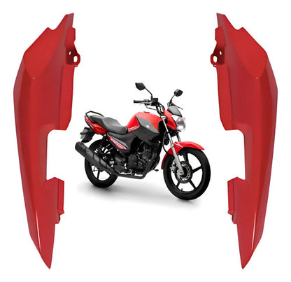 Par de Rabetas Laterais Paramotos Yamaha Factor 150 2016 a 2023 Vermelho Metálico